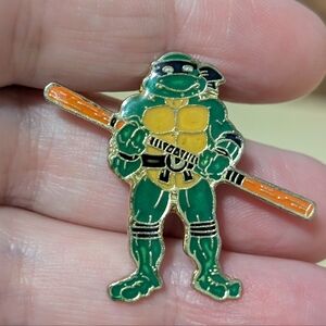 Vintage Teenage Mutant Ninja Turtles Donatello Enamel & Metal 1.25" Pin